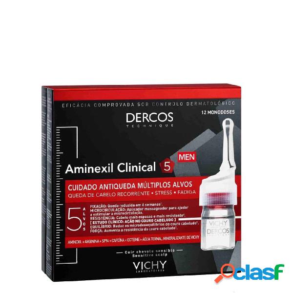 Dercos Aminexil Clinical 5 Ampollas Anticaída Hombre-x12