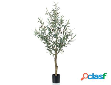Emerald Olivo artificial en maceta de plástico 115 cm