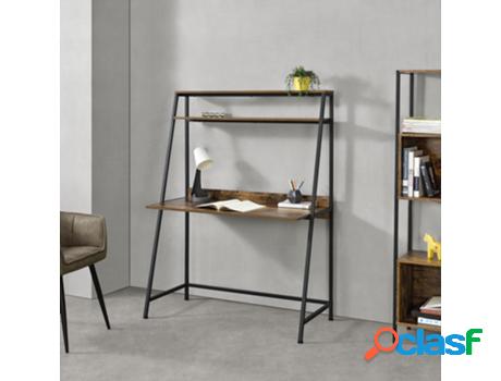 Escritorio EN.CASA Hierro/Aglomerado (Negro/Efecto Madera