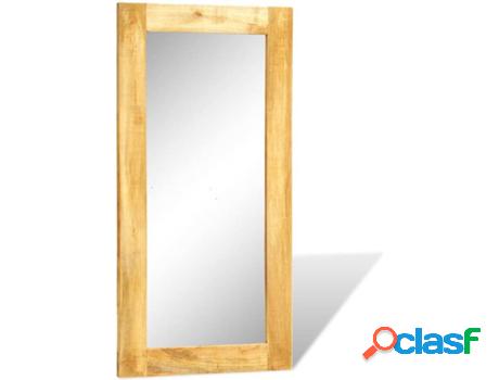 Espejo de Pared VIDAXL (Castaño - 60 x 120 cm - Madera)