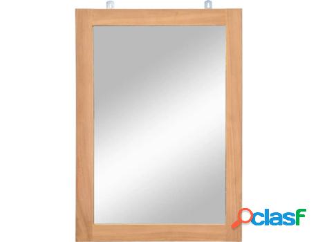 Espejo de Pared VIDAXL Madera (Castaño - 50x70 cm)