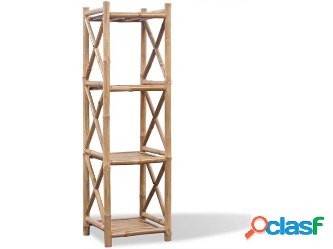 Estante VIDAXL de bambu cuadrado con 4 niveles