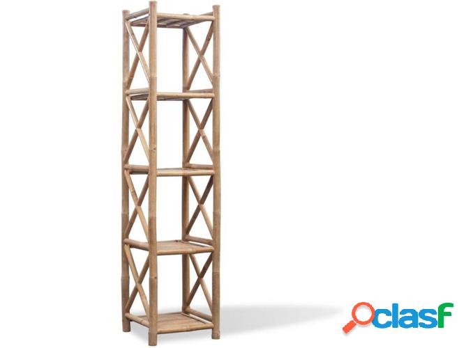 Estante VIDAXL de bambu cuadrado con 5 niveles