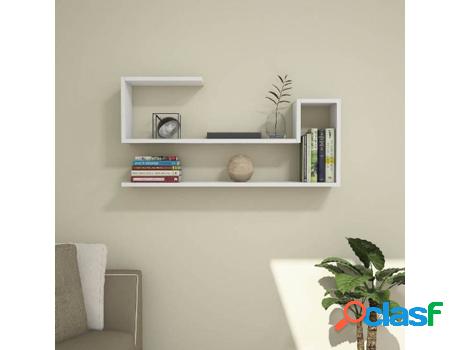 Estantería de Pared HOMEMANIA Airy (Blanco - Madera