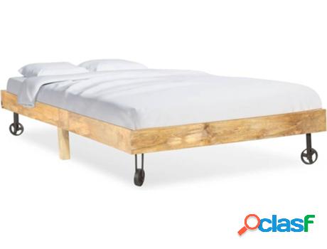 Estructura de Cama VIDA XL De Madera Maciza De Mango