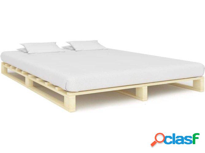 Estructura de Cama VIDAXL en paletas pino macizo 160x200 cm