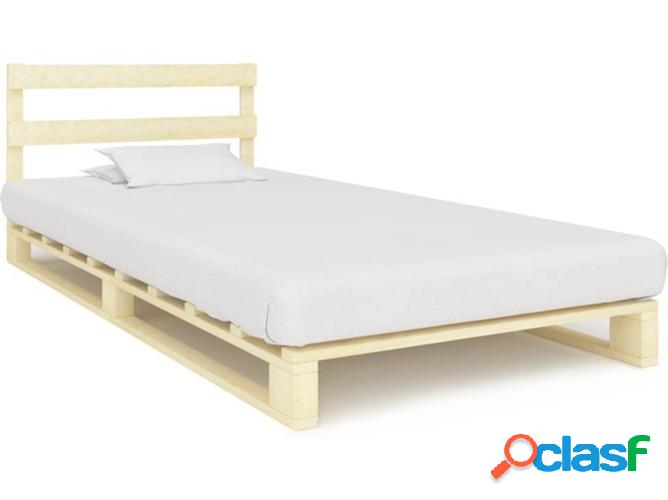 Estructura de Cama VIDAXL paletas pino macizo 100x200 cm