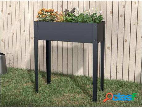 Florera VENTE UNIQUE Ygos (Gris - Metal - 70x30x80 cm)