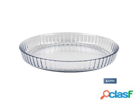 Fuente redonda de vidrio borosilicato modelo baritina 1600
