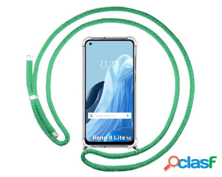 Funda Colgante Transparente para Oppo Reno 8 Lite 5G con