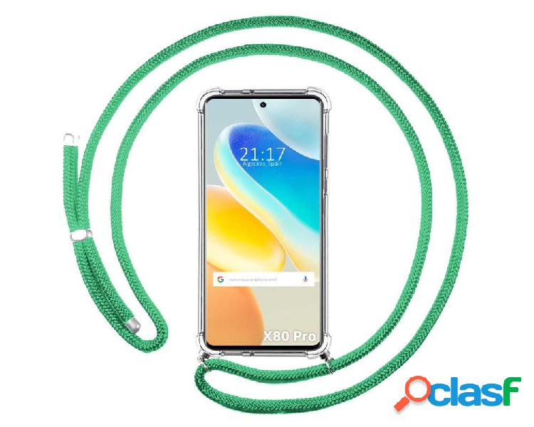 Funda Colgante Transparente para Vivo X80 Pro 5G con Cordon