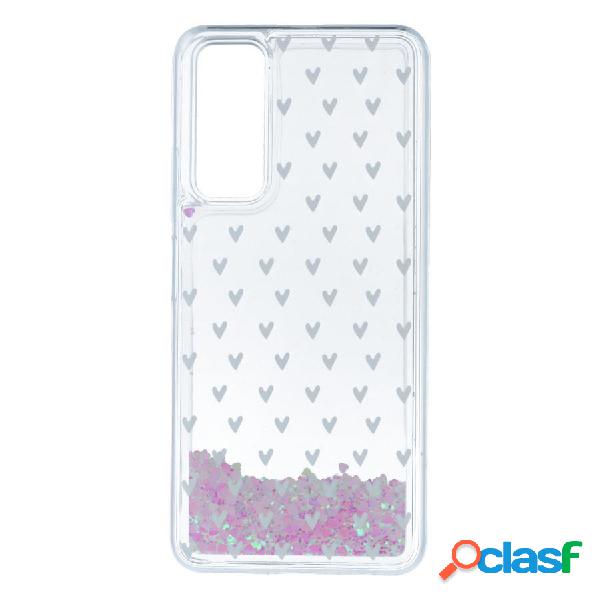 Funda Líquida Corazones para Huawei P Smart 2021