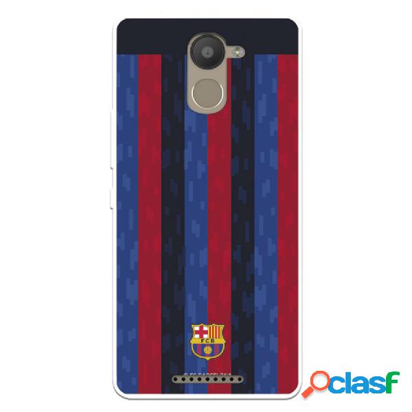 Funda Para Bq Aquaris U Plus Del Fc Barcelona Fondo Rayas