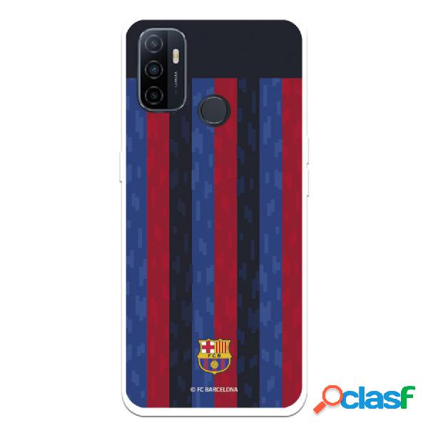 Funda Para Oppo A53 Del Fc Barcelona Fondo Rayas Verticales