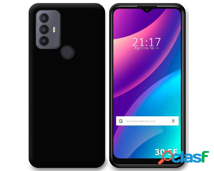 Funda Silicona Gel TPU Negra para TCL 30 SE / 30E / 306