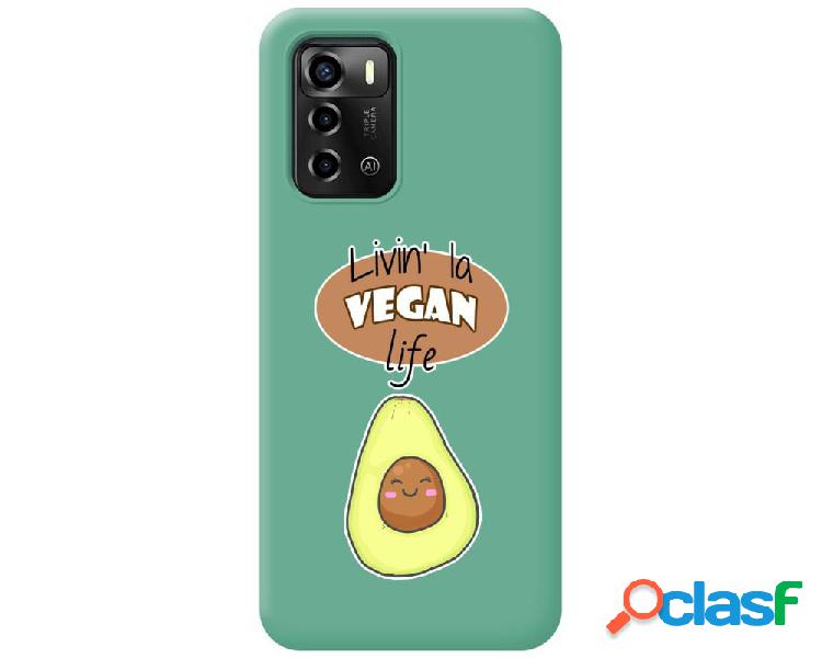Funda Silicona Líquida Verde para ZTE Blade A72 diseño