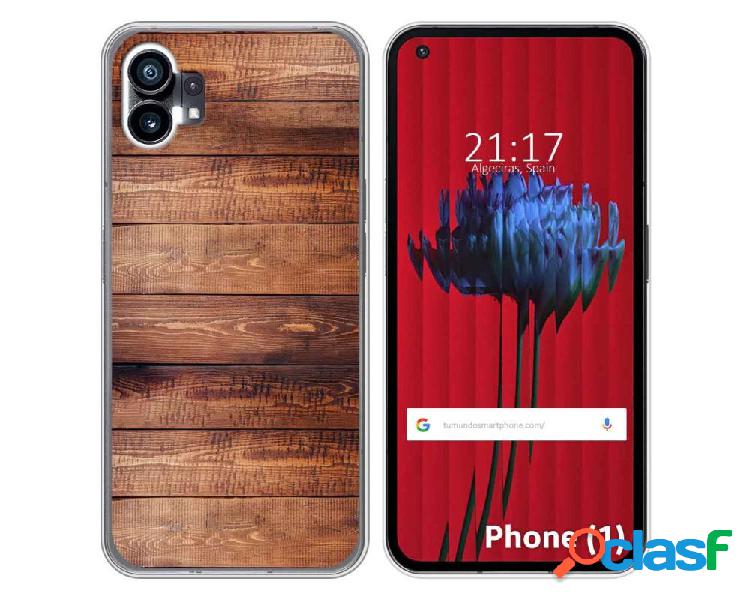 Funda Silicona para Nothing Phone 1 diseño Madera 02