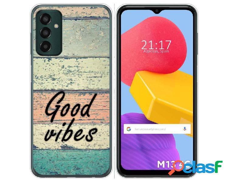 Funda Silicona para Samsung Galaxy M13 4G diseño Madera 01