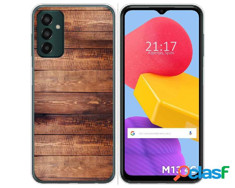 Funda Silicona para Samsung Galaxy M13 4G diseño Madera 02