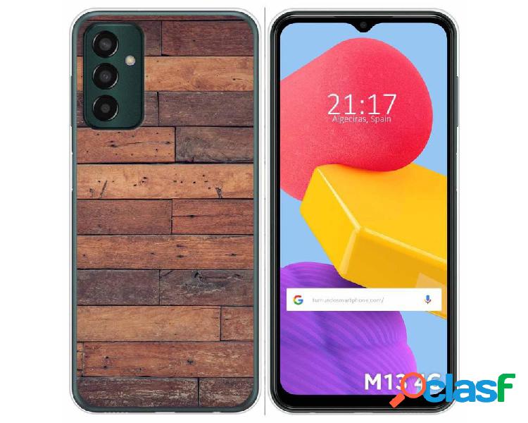 Funda Silicona para Samsung Galaxy M13 4G diseño Madera 03