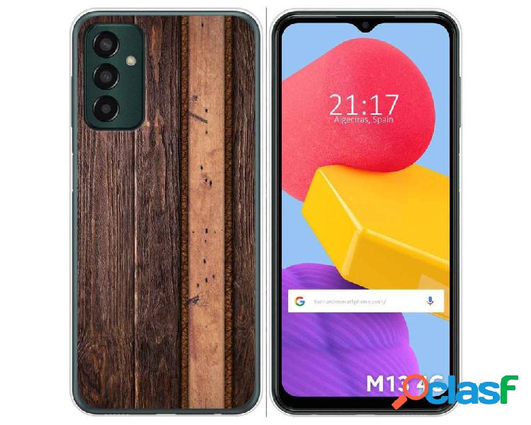 Funda Silicona para Samsung Galaxy M13 4G diseño Madera 05