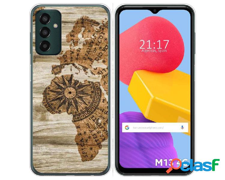Funda Silicona para Samsung Galaxy M13 4G diseño Madera 07
