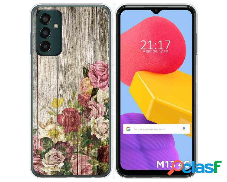 Funda Silicona para Samsung Galaxy M13 4G diseño Madera 08
