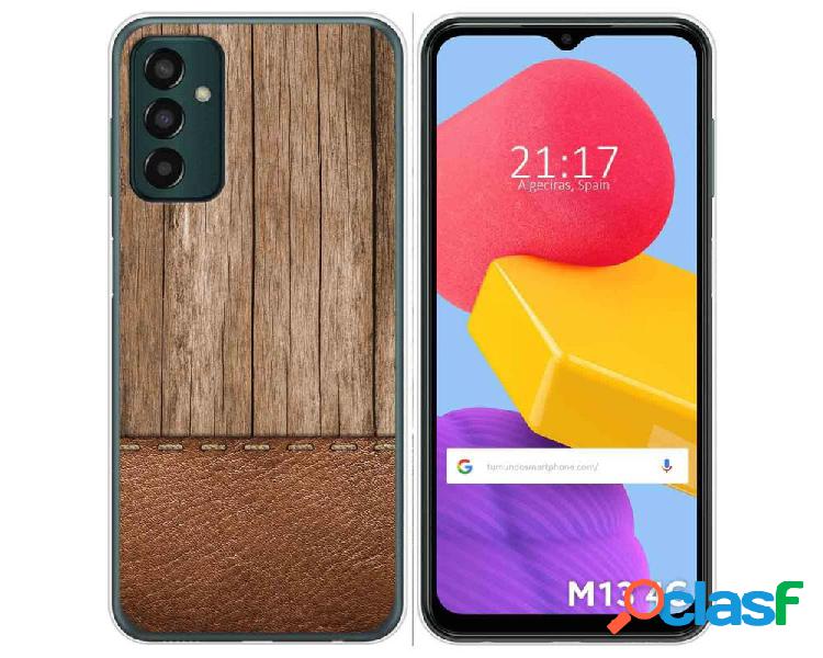 Funda Silicona para Samsung Galaxy M13 4G diseño Madera 09