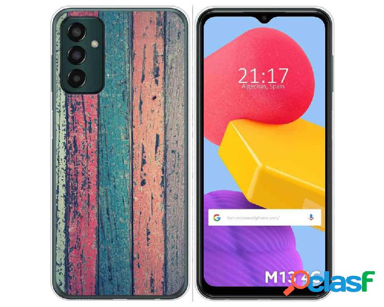 Funda Silicona para Samsung Galaxy M13 4G diseño Madera 10