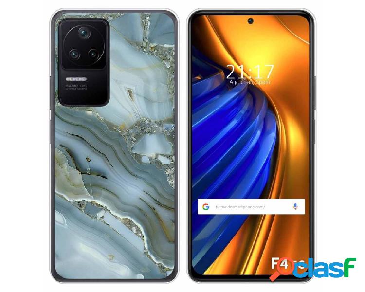 Funda Silicona para Xiaomi Poco F4 5G diseño Mármol 09