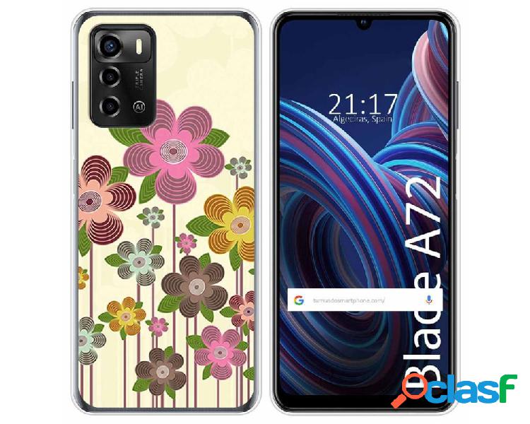 Funda Silicona para ZTE Blade A72 diseño Primavera En Flor