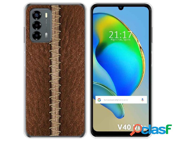 Funda Silicona para ZTE Blade V40 Vita diseño Cuero 01