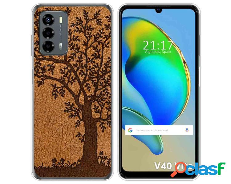 Funda Silicona para ZTE Blade V40 Vita diseño Cuero 03