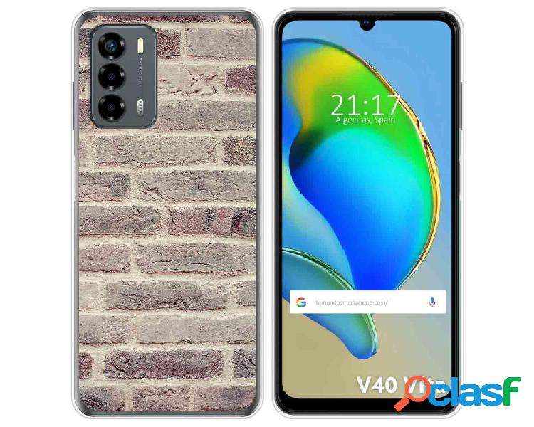 Funda Silicona para ZTE Blade V40 Vita diseño Ladrillo 01