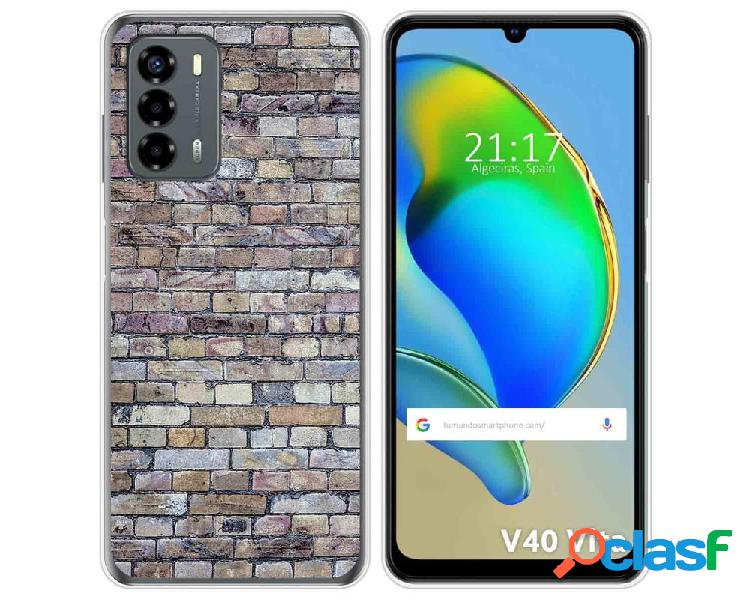 Funda Silicona para ZTE Blade V40 Vita diseño Ladrillo 02