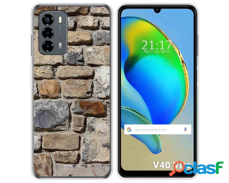 Funda Silicona para ZTE Blade V40 Vita diseño Ladrillo 03