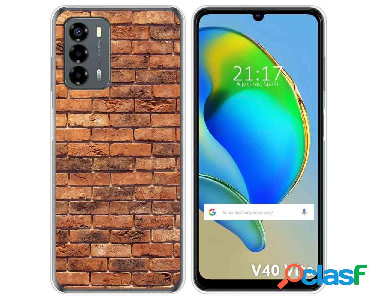 Funda Silicona para ZTE Blade V40 Vita diseño Ladrillo 04