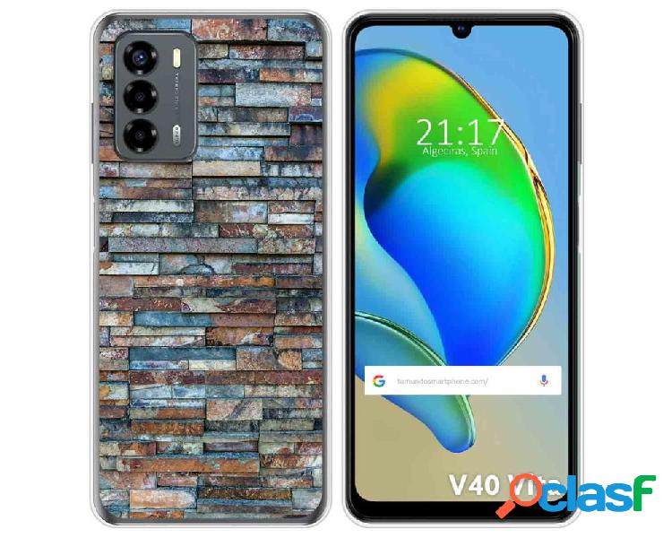 Funda Silicona para ZTE Blade V40 Vita diseño Ladrillo 05