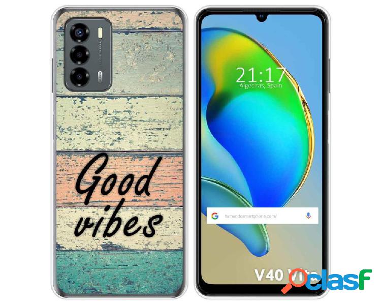 Funda Silicona para ZTE Blade V40 Vita diseño Madera 01