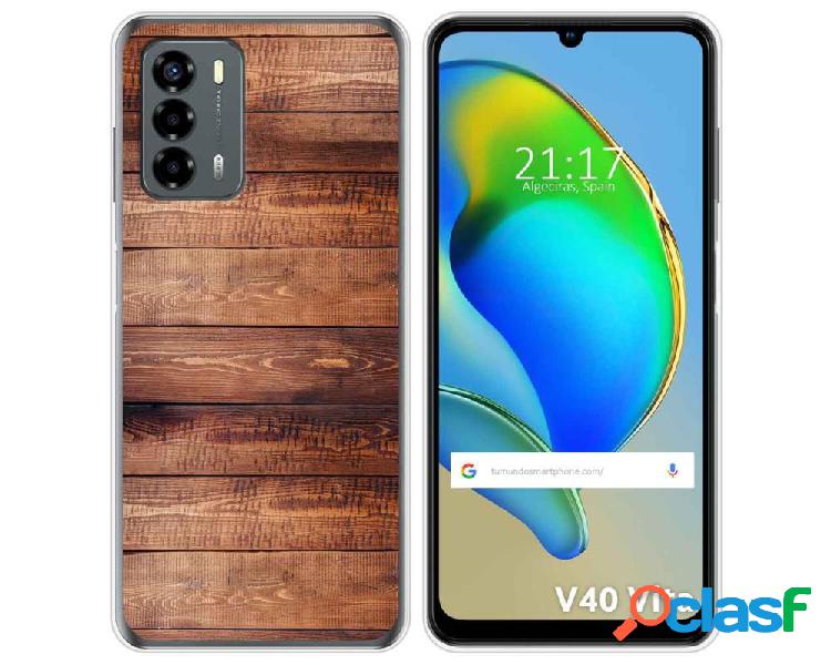 Funda Silicona para ZTE Blade V40 Vita diseño Madera 02