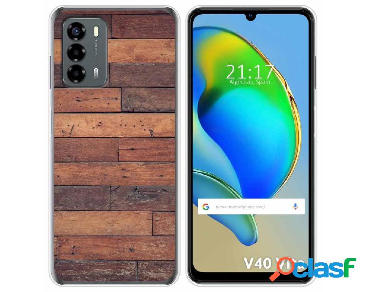 Funda Silicona para ZTE Blade V40 Vita diseño Madera 03