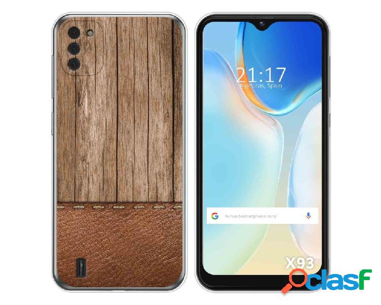 Funda para Doogee X93 TUMUNDOSMARTPHONE Dibujos Madera 09
