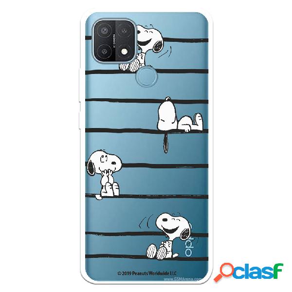 Funda para Oppo A15 Oficial de Peanuts Snoopy rayas - Snoopy