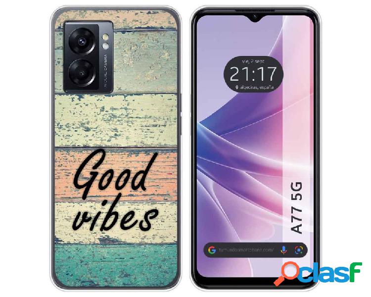 Funda para Oppo A77 5g TUMUNDOSMARTPHONE Dibujos Madera 01