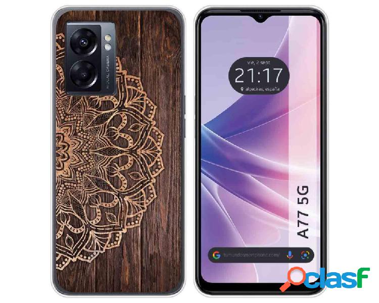 Funda para Oppo A77 5g TUMUNDOSMARTPHONE Dibujos Madera 06