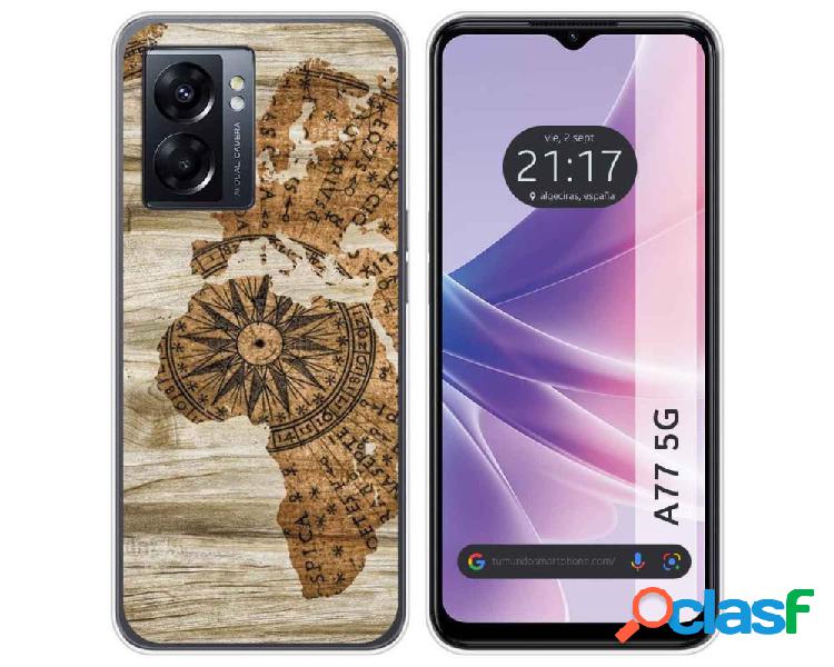 Funda para Oppo A77 5g TUMUNDOSMARTPHONE Dibujos Madera 07