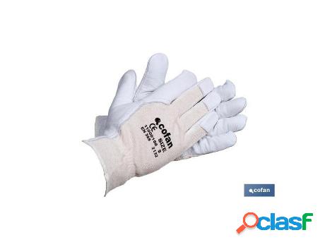 Guante piel vacuno dorso descub. t-9 caja 12 unid.