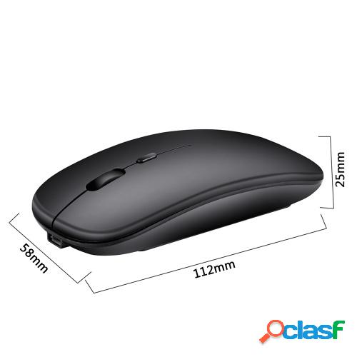 HXSJ Ratón inalámbrico 2.4G Ratón silencioso ultrafino