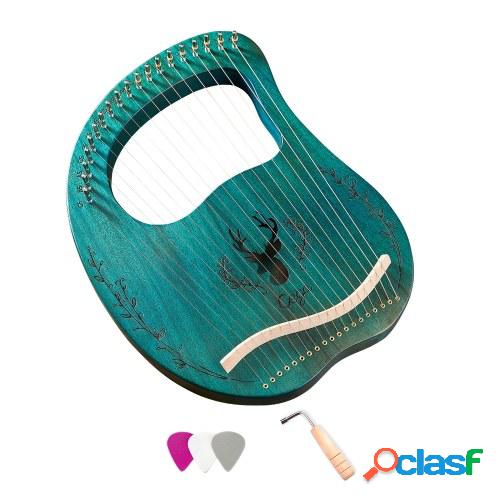 Instrumento de cuerda de caja de resonancia de arpa de lira