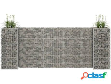 Jardinera VIDAXL (Plateado - Acero - 260x40x100 cm)